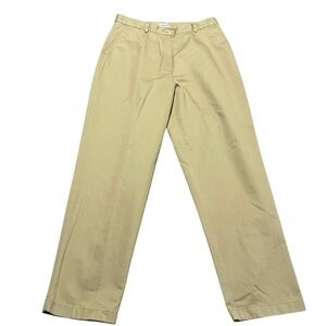 L.L. Bean Women's Tan Straight Leg Pants Plus Size 16 Khaki Chino Business